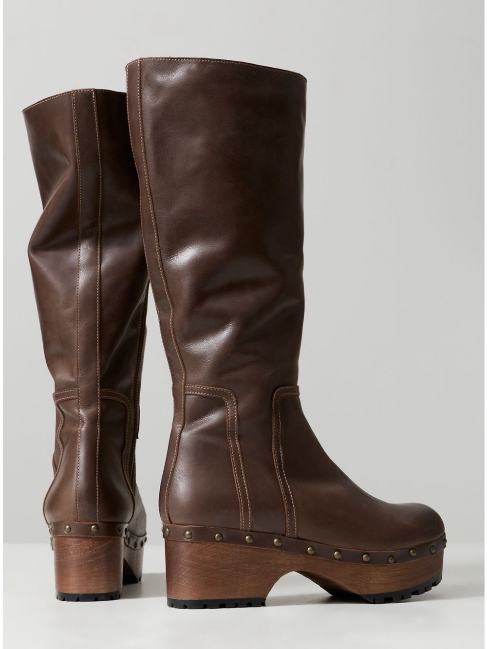 FLORENCE CLOG BOOTS DARK WALNUT